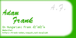 adam frank business card